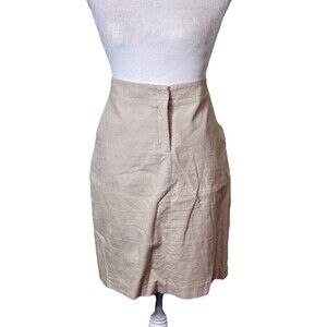 Women’s Tan Corduroy Pencil Skirt Minimalist Corporate Office‎ Capsule Casual 8